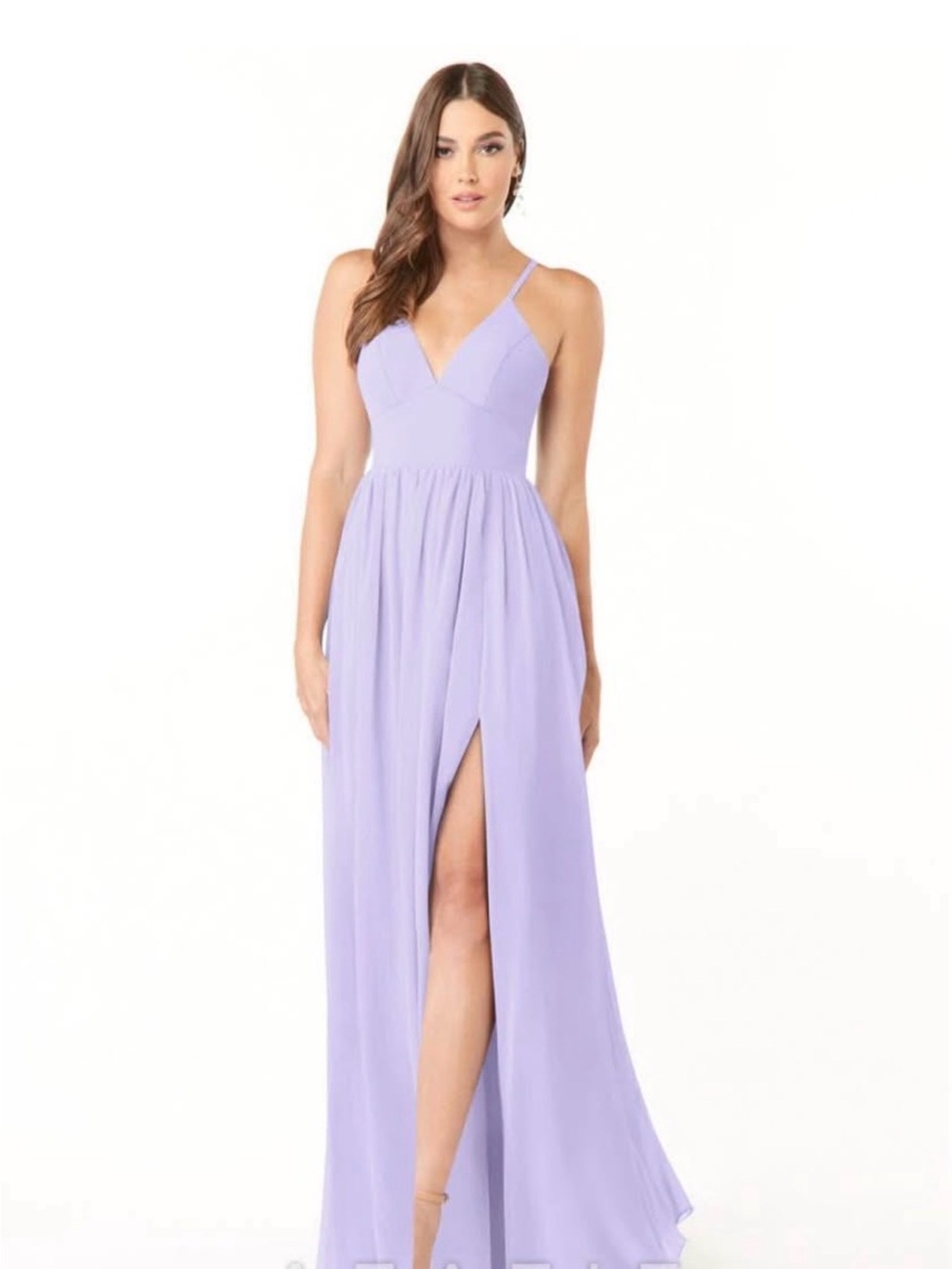 Azazie Aaida Bridesmaid Dress – Size A2, Lilac